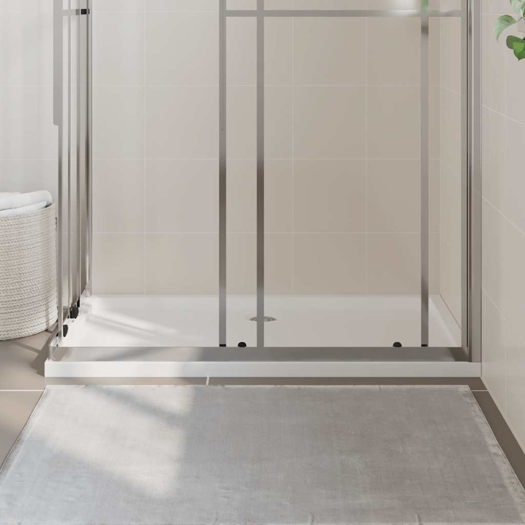 Vidaxl brusebakke rektangulær 70x120 cm abs hvid