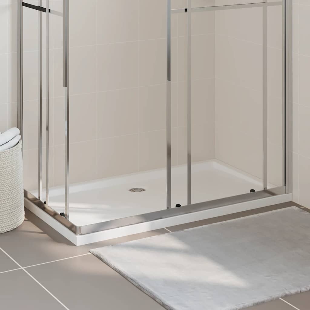 Vidaxl brusebakke rektangulær 70x120 cm abs hvid