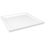Vidaxl brusebakke firkant 80x80 cm abs hvid