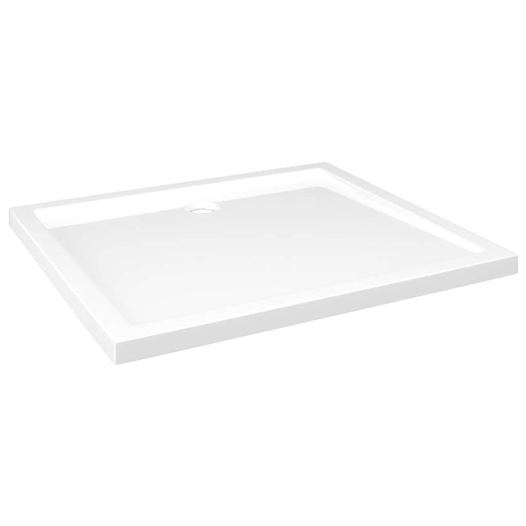 Vidaxl brusebakke rektangulær 80x90 cm abs hvid