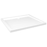 Vidaxl brusebakke rektangulær 80x90 cm abs hvid