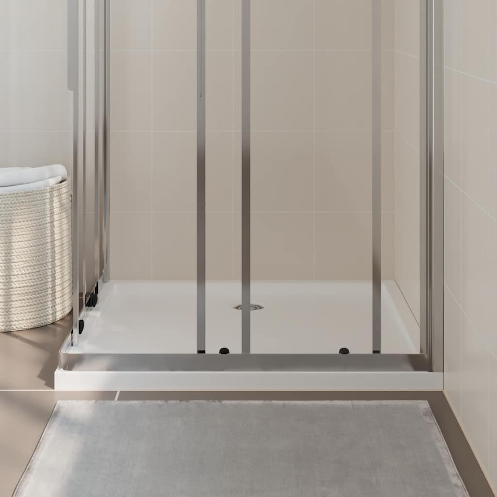 Vidaxl brusebakke rektangulær 80x90 cm abs hvid