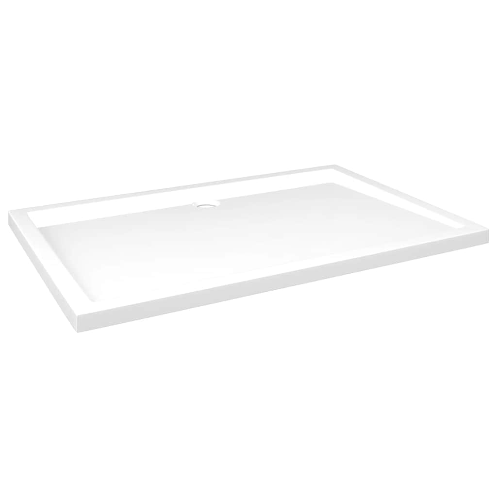Vidaxl brusebakke rektangulær 80x120 cm abs hvid
