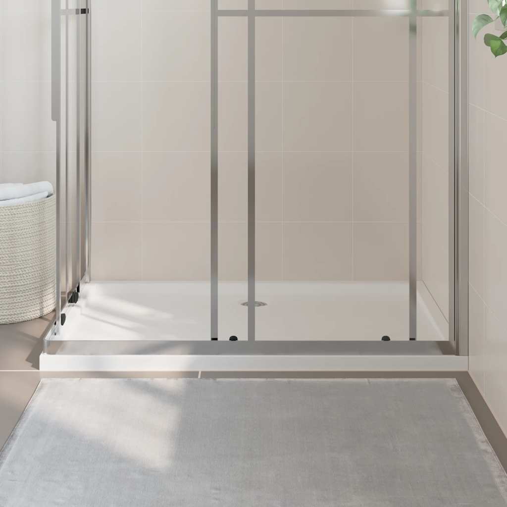 Vidaxl brusebakke rektangulær 80x120 cm abs hvid