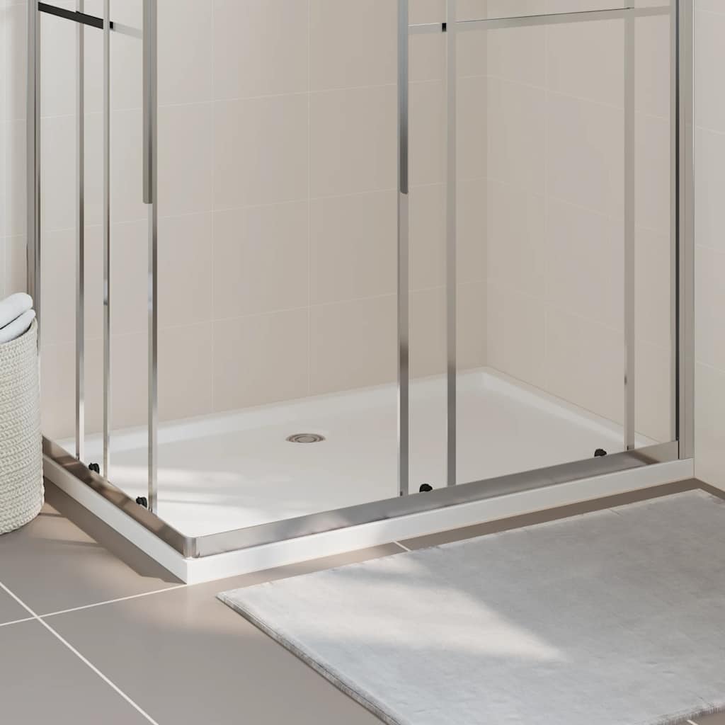 Vidaxl brusebakke rektangulær 80x120 cm abs hvid
