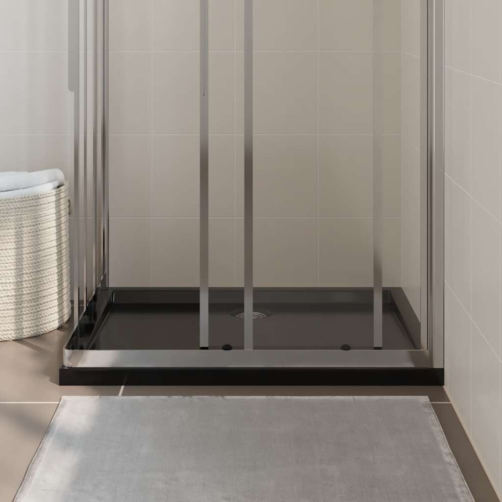 Vidaxl brusebakke rektangulær 70x90 cm abs sort