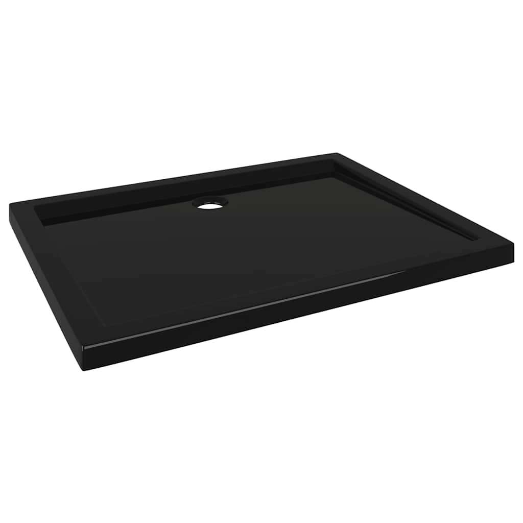 Vidaxl brusebakke rektangulær 80x100 cm abs sort