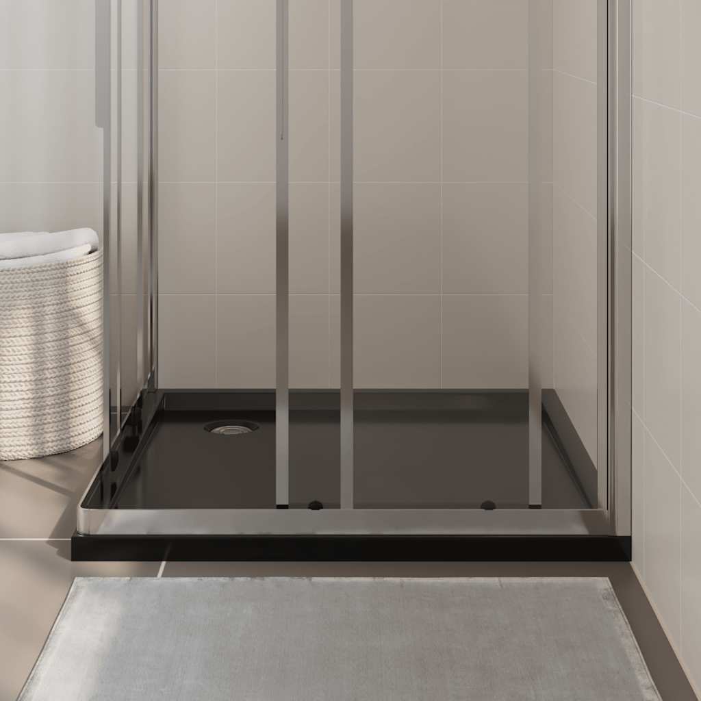 Vidaxl brusebakke firkant 90x90 cm ABS sort