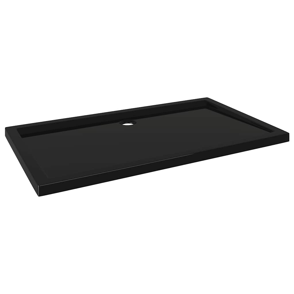 Vidaxl brusebakke rektangulær 70x120 cm abs sort
