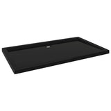 Vidaxl brusebakke rektangulær 70x120 cm abs sort