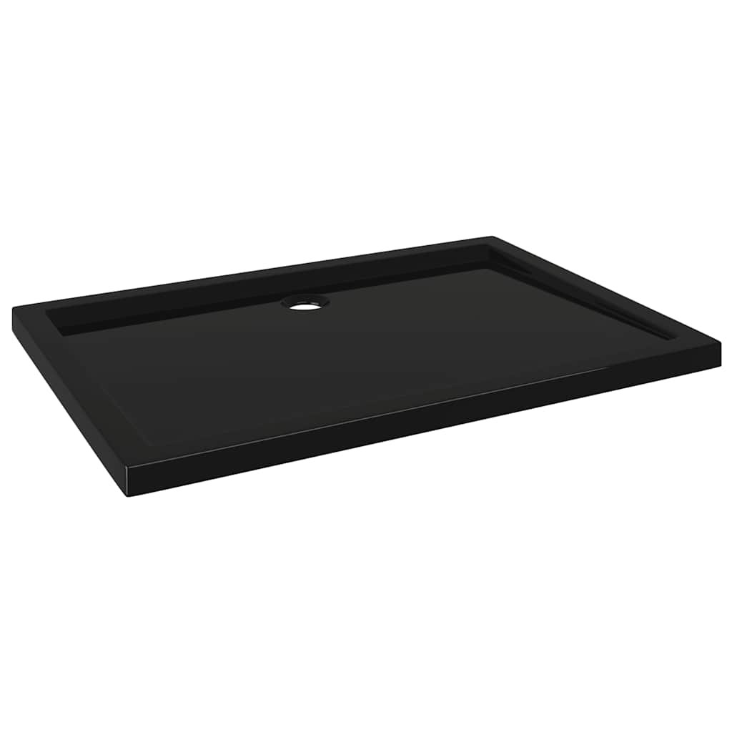 Vidaxl brusebakke rektangulær 70x100 cm abs sort
