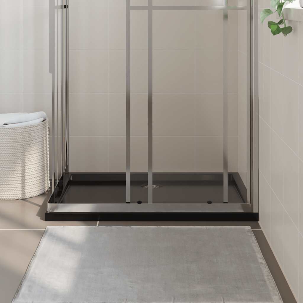 Vidaxl brusebakke rektangulær 70x100 cm abs sort