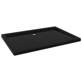 Vidaxl brusebakke rektangulær 80x110 cm abs sort