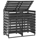 Vidaxl containeropbevaring Dobbelt 140x75x121 cm malet fyrretræ
