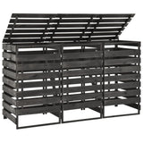 Vidaxl containeropbevaring Triple 210x75x121 cm malet fyrretræ