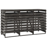 Vidaxl containeropbevaring Triple 210x75x121 cm malet fyrretræ