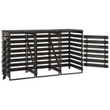 Vidaxl containeropbevaring Triple 210x75x121 cm malet fyrretræ