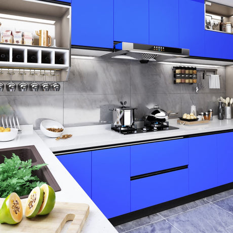 Vidaxl møbelolie selv -adhæsiv 500x90 cm PVC High Gloss Blue