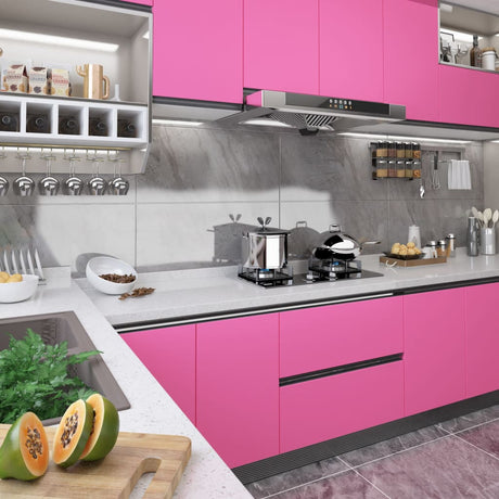 Vidaxl møbelolie selv -fast 500x90 cm PVC High Gloss Pink
