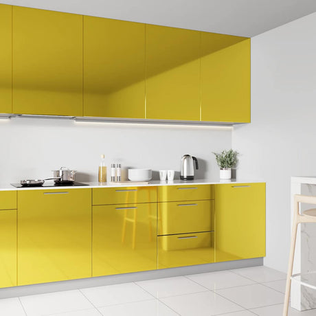 VidaXL møbelfolie selvklæbende 500x90 cm PVC højglans guldfarvet