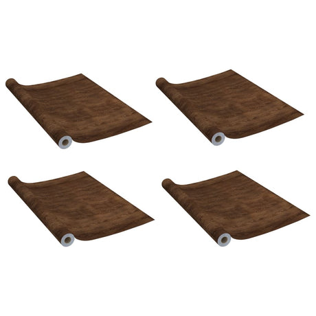 VidaXL dørfolier selvklæbende 4 stk 210x90 cm PVC mørk eg farvet