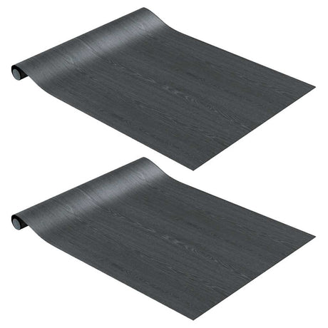 VidaXL møbelfolier selvklæbende 2 stk 500x90 cm PVC mørk træfarvet