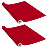 Vidaxx møbelfolier selvklæbende 2 stk 500x90 cm PVC rød