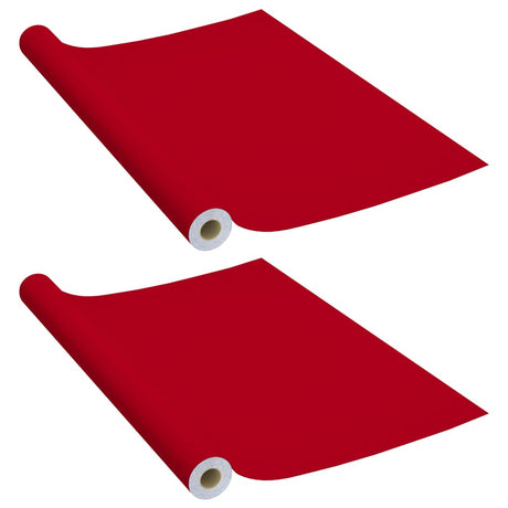 Vidaxx møbelfolier selvklæbende 2 stk 500x90 cm PVC rød