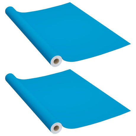 VidaXL møbelfolier selvklæbende 2 stk 500x90 cm PVC azurblå