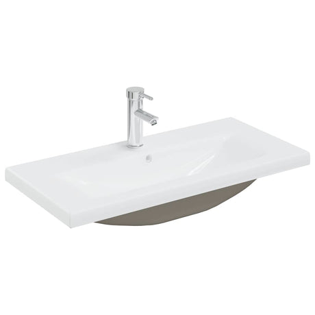 Vidaxl bygget -I Washbasin med TAP 81x39x18 cm keramisk hvid