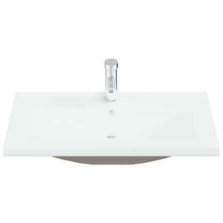 Vidaxl bygget -I Washbasin med TAP 81x39x18 cm keramisk hvid