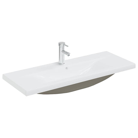 Vidaxl bygget -i vaskebord med tap 101x39x18 cm keramisk hvid