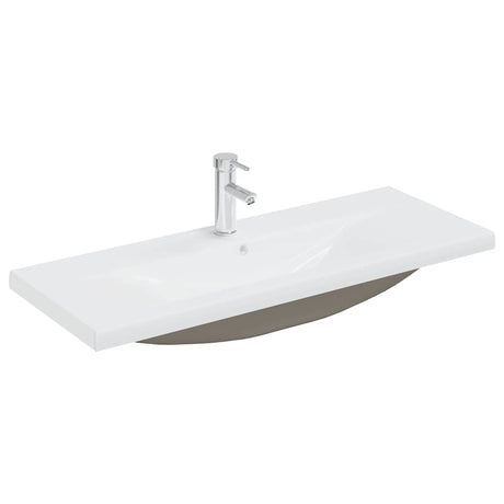 Vidaxl bygget -i vaskebord med tap 101x39x18 cm keramisk hvid