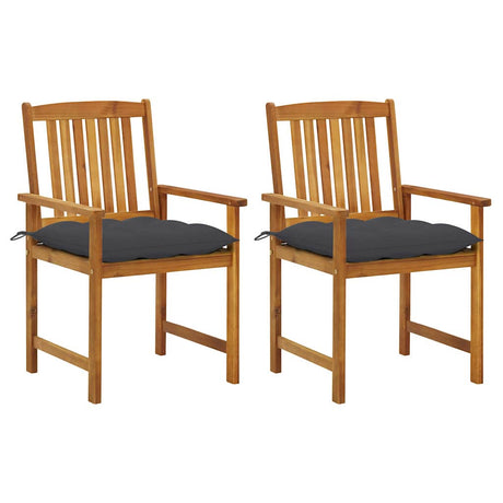 Vidaxl tuinstoelen 2 st met kussens massief acaciahout
