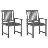 Vidaxl tuinstoelen 2 st met kussens massief acaciahout grijs