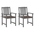 Vidaxl tuinstoelen 2 st met kussens massief acaciahout grijs