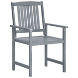 Vidaxl tuinstoelen 2 st met kussens massief acaciahout grijs