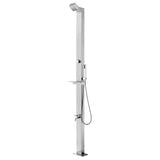 Vidaxl udendørs bruser 220 cm rustfrit stål