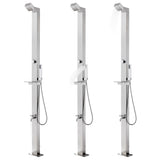 Vidaxl udendørs bruser 220 cm rustfrit stål