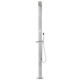 Vidaxl udendørs bruser 220 cm rustfrit stål