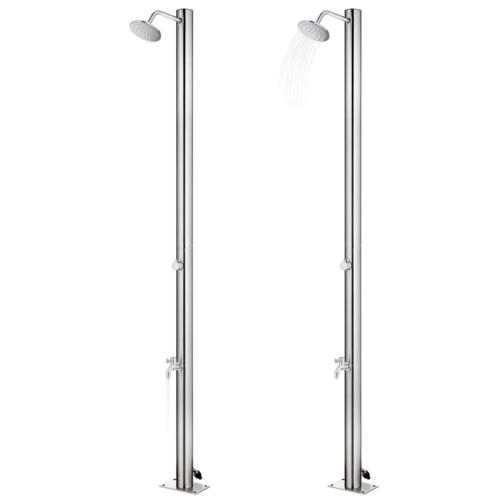 Vidaxx udendørs bruser 215 cm rustfrit stål