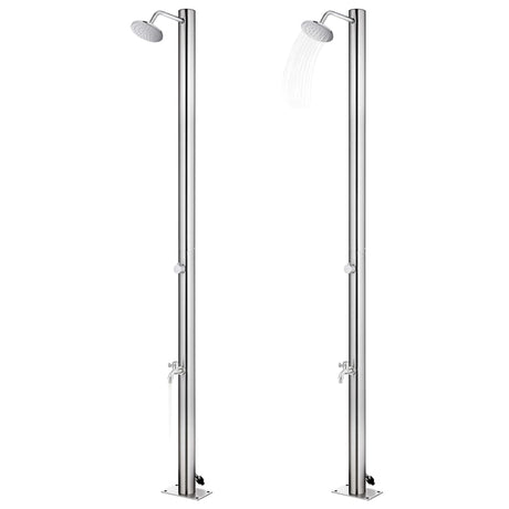 Vidaxx udendørs bruser 215 cm rustfrit stål