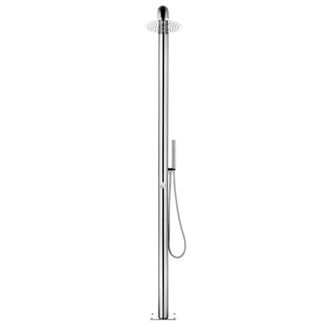 Vidaxl udendørs bruser 225 cm rustfrit stål