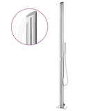 Vidaxl udendørs bruser 220 cm rustfrit stål