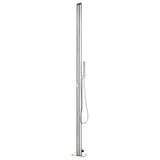 Vidaxl udendørs bruser 220 cm rustfrit stål