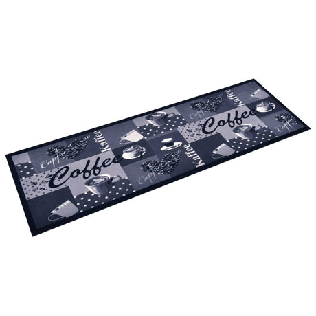 Vidaxl Kitchen Mat vaskbar kaffe 45x150 cm blå