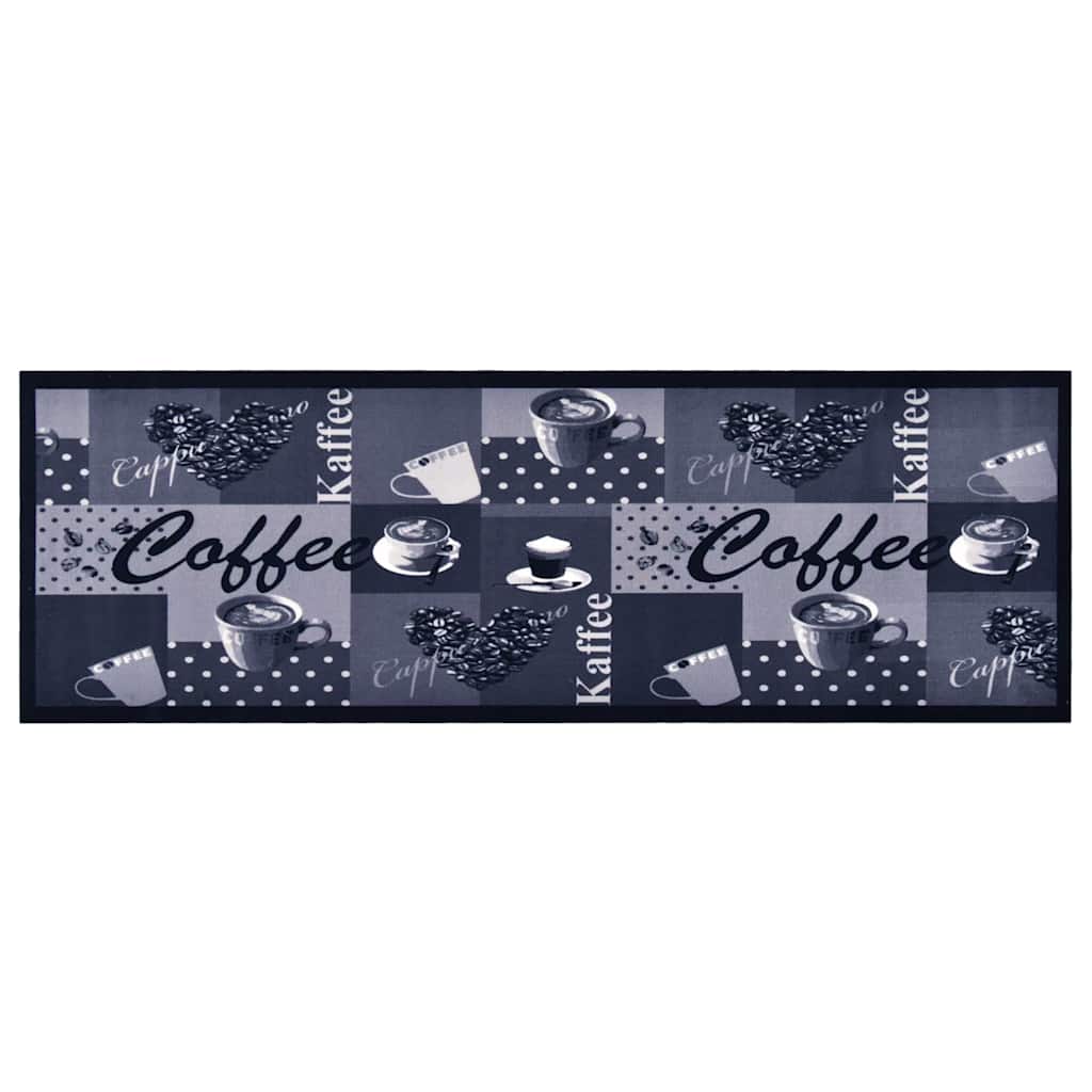Vidaxl Kitchen Mat vaskbar kaffe 60x180 cm blå