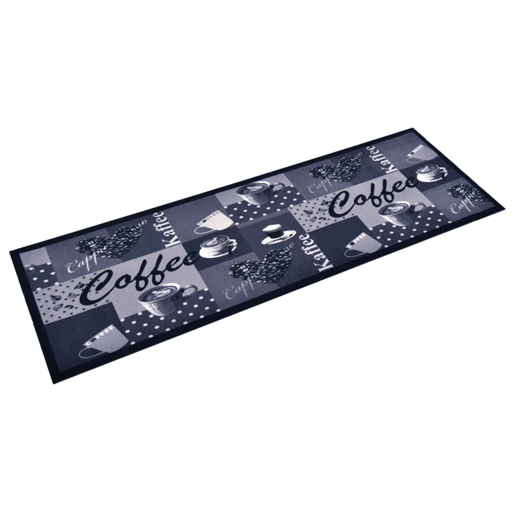 Vidaxl Kitchen Mat vaskbar kaffe 60x300 cm blå