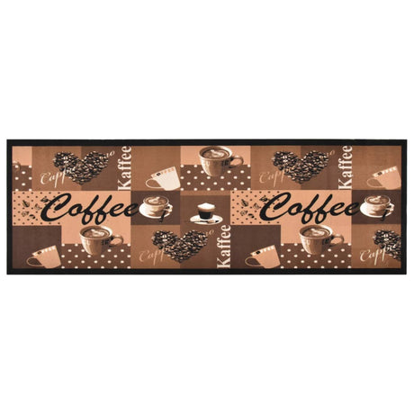 Vidaxl Kitchen Mat vaskbar kaffe 60x180 cm brun