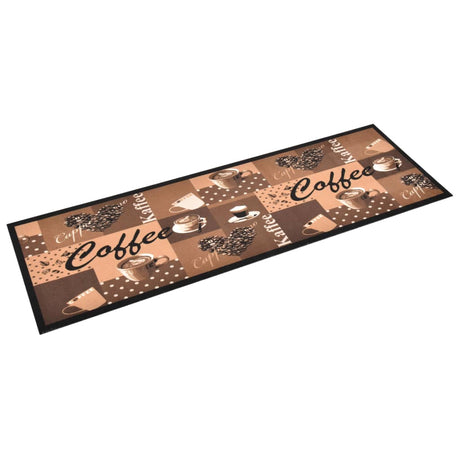 Vidaxl Kitchen Mat vaskbar kaffe 60x180 cm brun